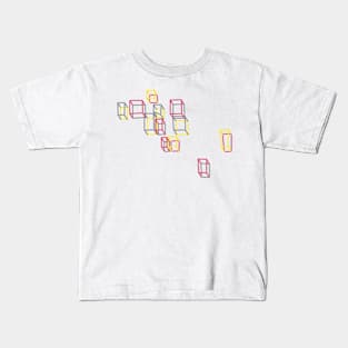 Colored Boxes Graphic Kids T-Shirt